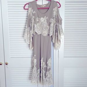 Lace Cold-Shoulder Dress